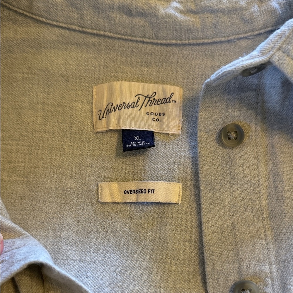 Gray Universal Thread Button-Up Shirt - image 2
